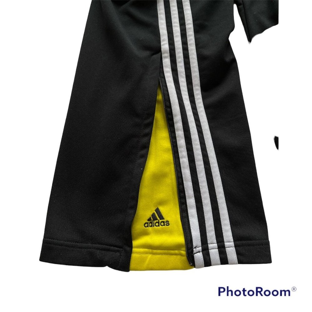 Adidas Men’s Black 3 Strip Polyester Blend Athletic Workout Soccer Pants Sz XXL - Picture 6 of 8